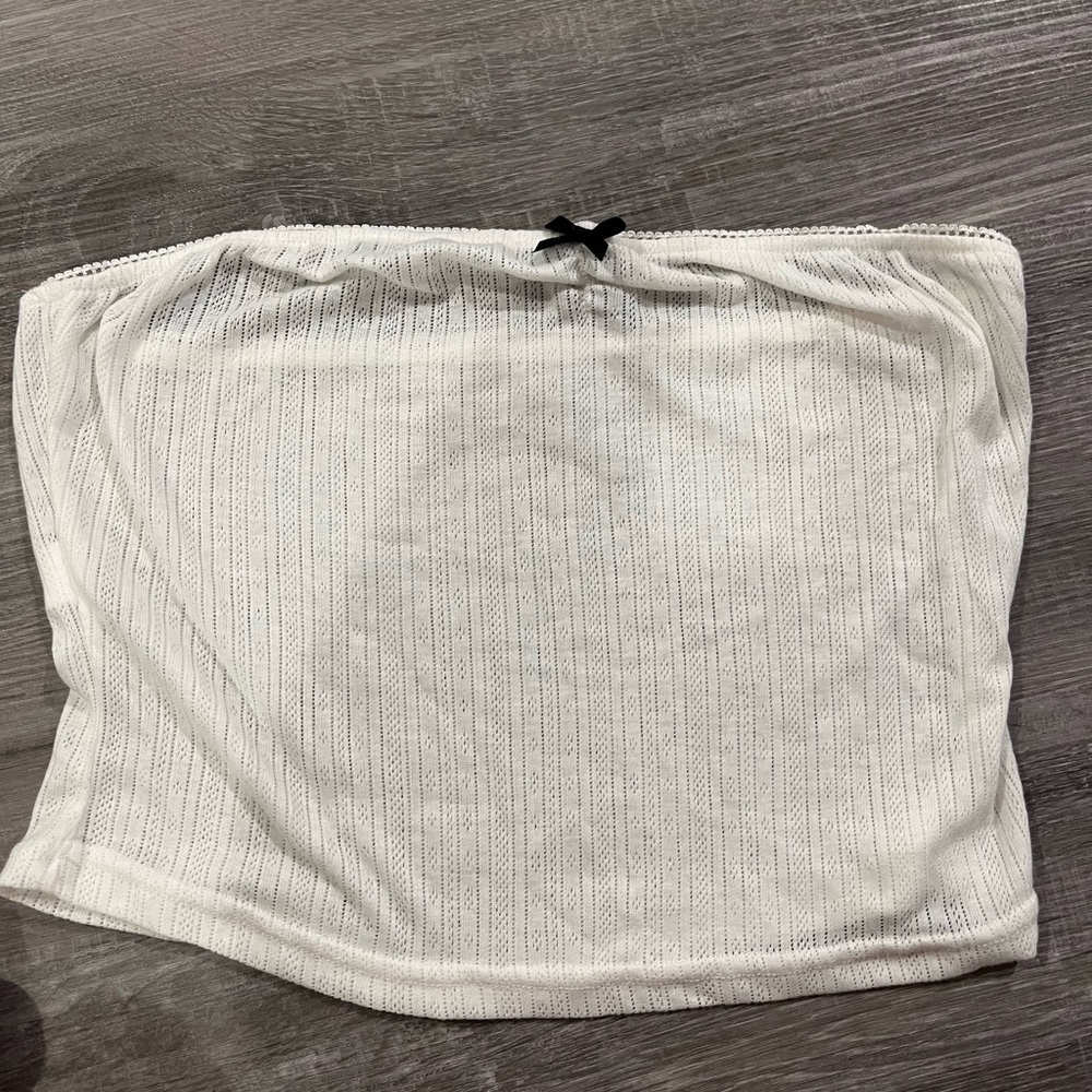 cute white lace tube top